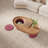 Oval Wood Coffee Table with Storage