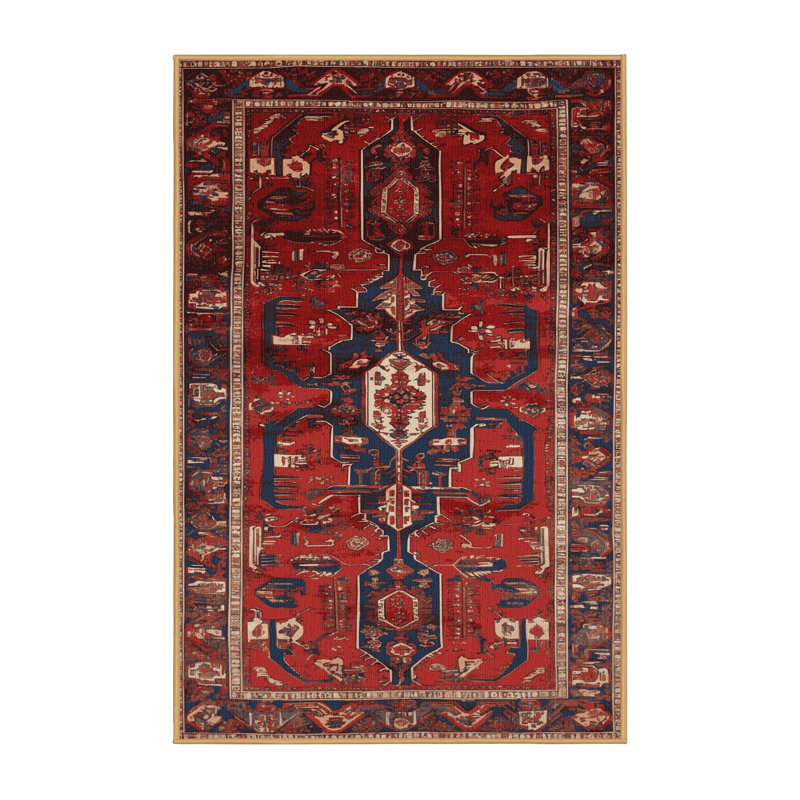 Tapis brun lavable à la machine, Rectangle 4 pi x 6 pi