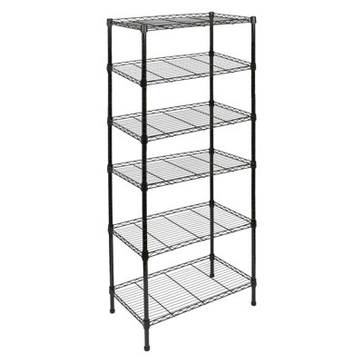 Harbour Housewares 6 Tier Adjustable Wire Shelving Units - Set of 2