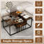 Table basse à plateau relevable avec centre de rangement caché-149164969-149164968