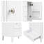 Meuble-lavabo moderne de 24 po avec comptoir en céramique, pieds en bois massif avec 3 tiroirs à fermeture en douceur et support de porte, bleu gris / blanc-723868083