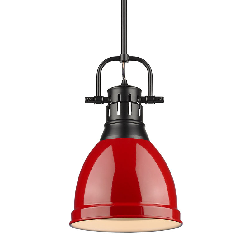 Ruthie 1 - Light Pendant, Red, Matte Black