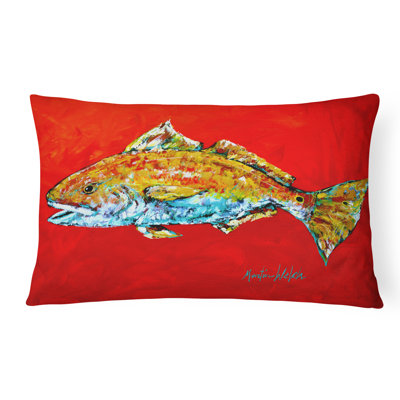 Coussin intérieur/extérieur à tête rouge Red Fish