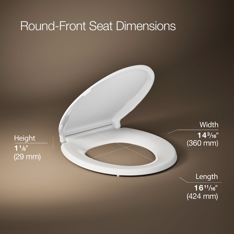 Cachet® Quiet-close™ Round-front Toilet Seat, Ready Latch, White