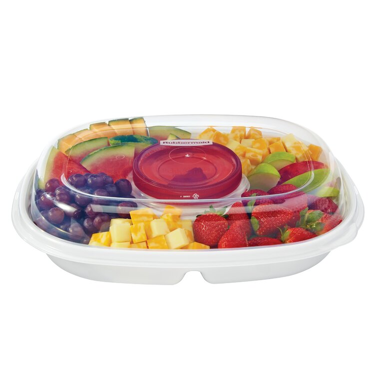 Rubbermaid Party Platter With Lid & Twist And Seal