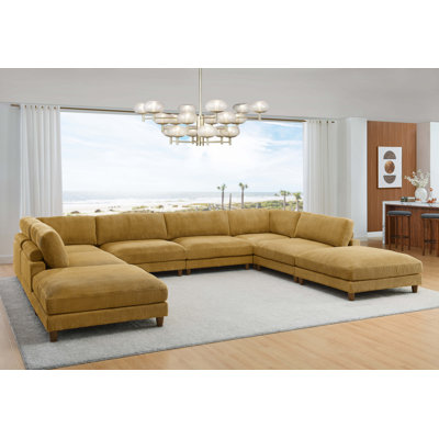Canapé modulaire réversible de 178 po de large avec repose-pieds