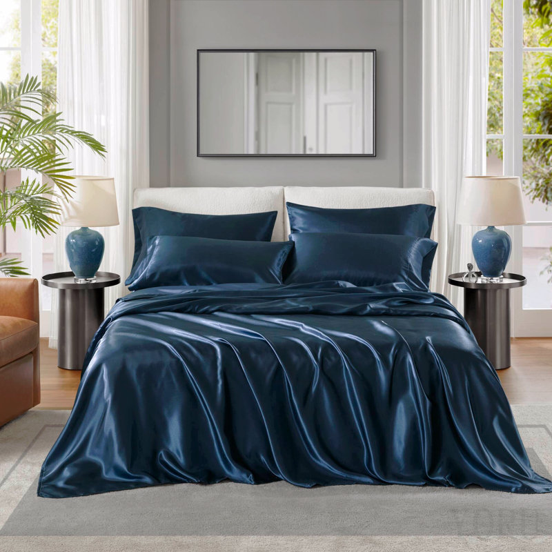 Ensemble de draps de luxe grand, Bleu très foncé
