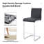 Chaise de bar en polyuréthane rembourrée, structure en métal, 1 pièce de 15 x 20 x 38 pouces, noire