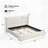 Fabric Upholstered Bed With Tall Headboard-892356930