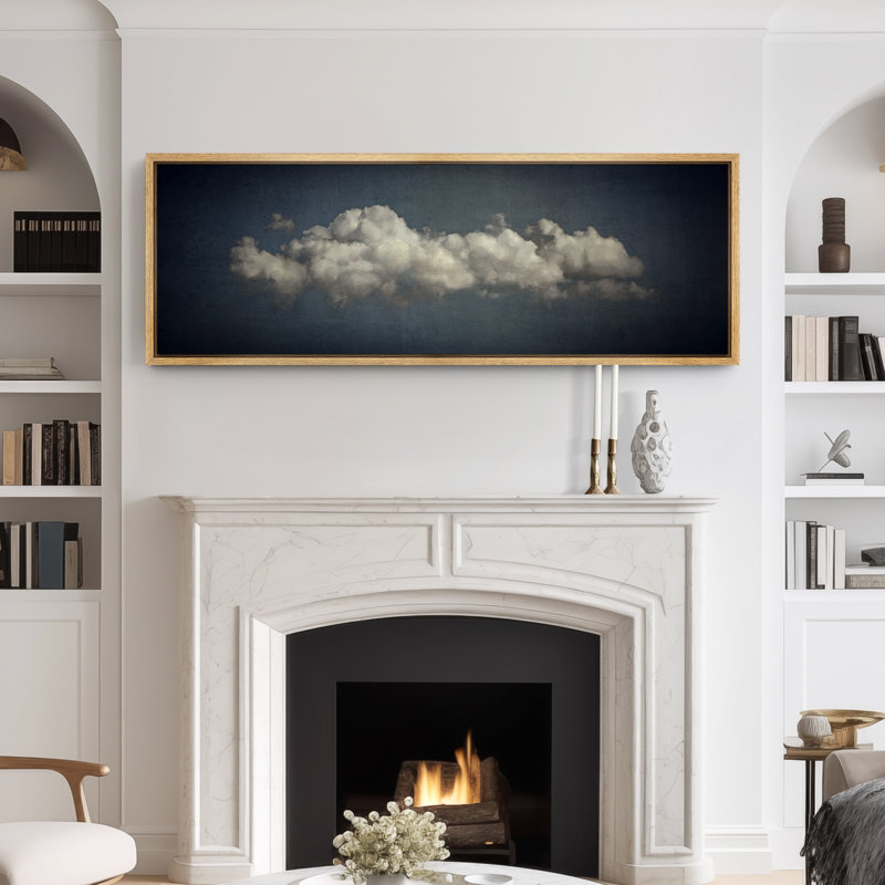 Œuvre de nuages bleu marine, images murales simples et minimalistes, impression numérique sur toile giclée sur toile, Naturel