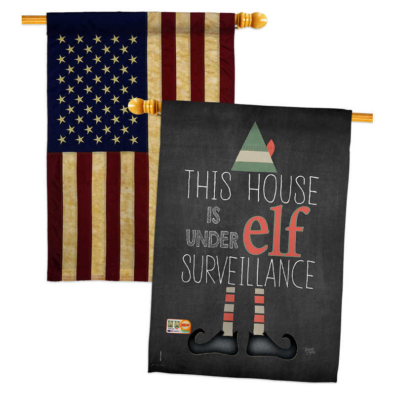Drapeau de maison à 2 côtés en polyester / mélange de polyester 40 x 28 po