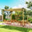 DIY Pergola Kit, Pergola Brackets with 3-Way Corner Brackets and Post Base for 4" x 4" (Actual 3.6" x 3.6") Lumber, 8 PCS Includes Screws