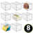 mDesign Stacking Plastic Storage Kitchen Bin with Pull-Out Drawers