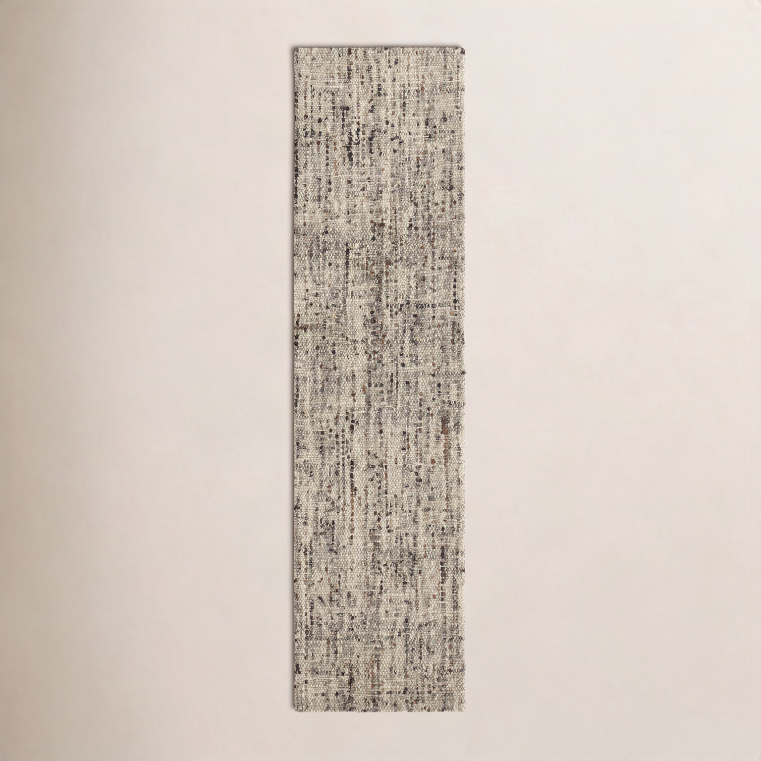 Elya Gray Hand-Woven Wool Rug, Runner 3' x 12'