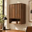 Armoire de rangement murale avec portes et tablette