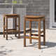 Benedetto 29.5'' Eucalyptus Backless Outdoor Bar Stool
