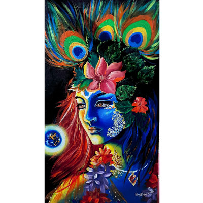 Palan Karta - Bhagawan Krishna | Peinture de Pragga Majumder