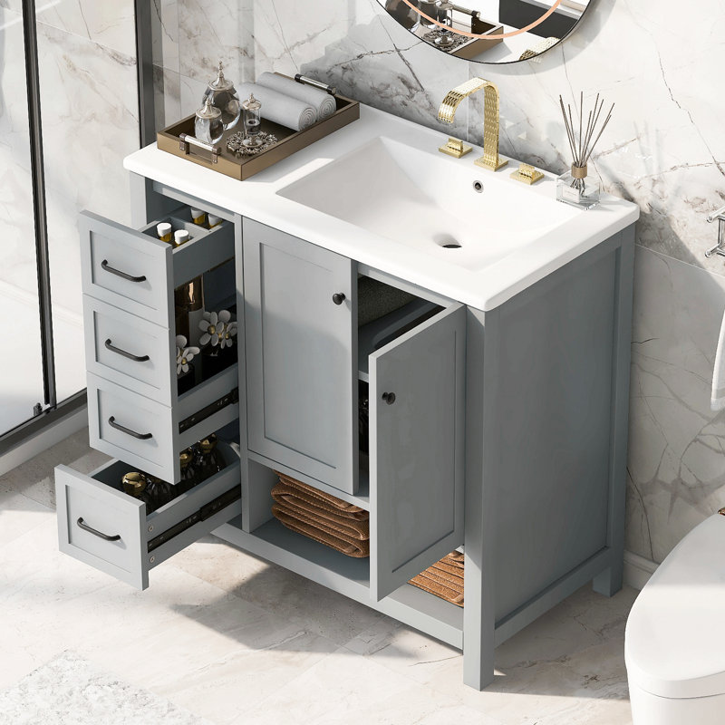 Freestanding Standard With Ceramic Top