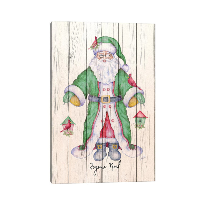 Santa And Cardinal II by Andi Metz - Wrapped Canvas Painting, 20.32 cm H x 30.48 cm W