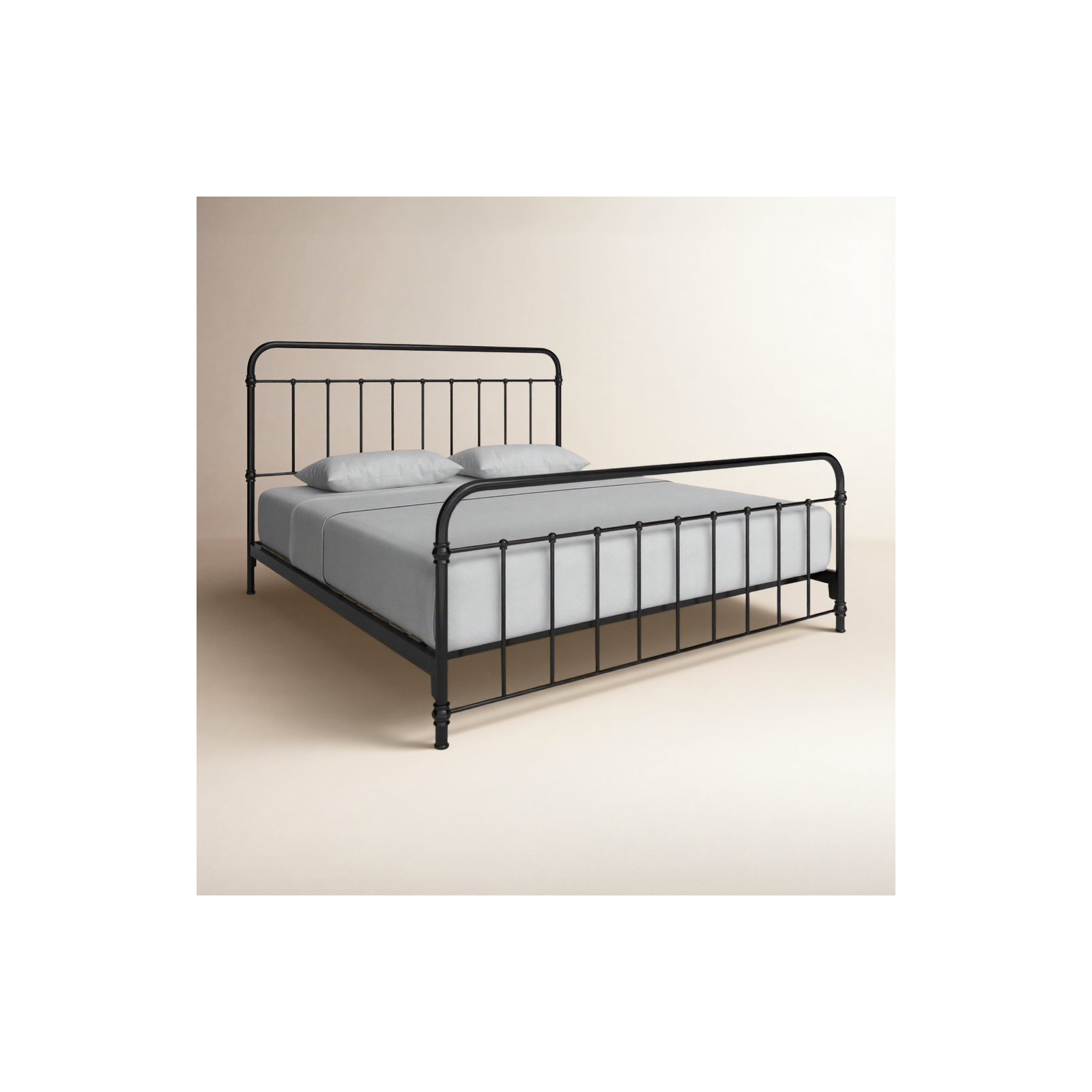 Niles Metal Bed, King, Black