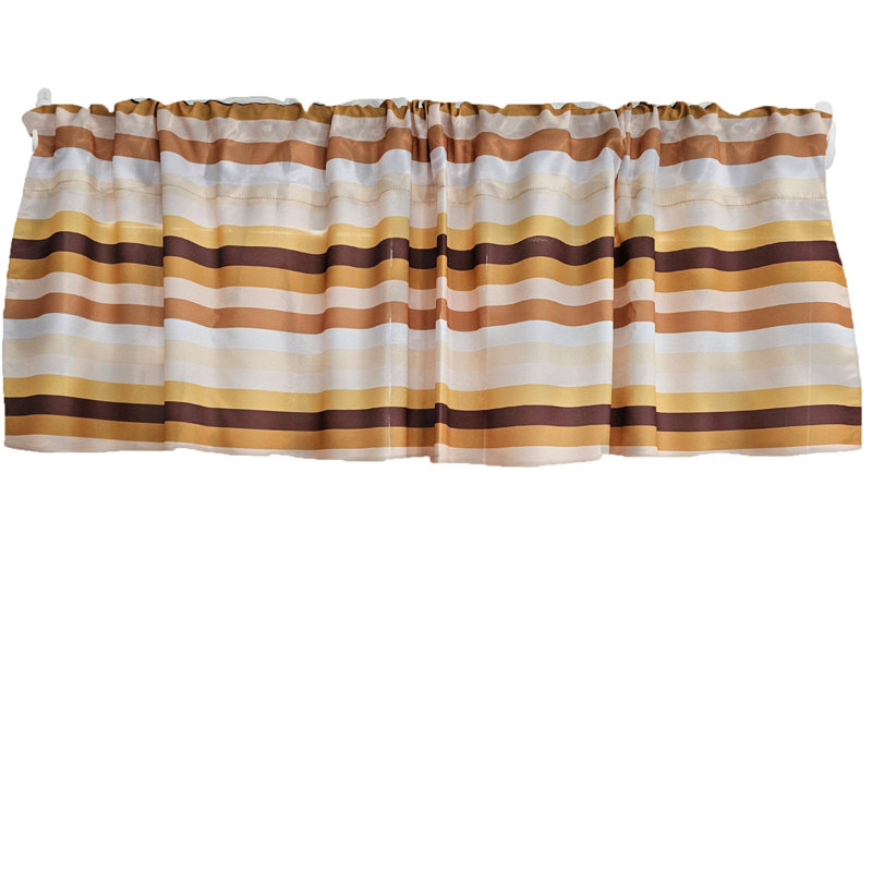 Cantonnière en polyester Popeline, L 18 po x L 58 po, Beige brun