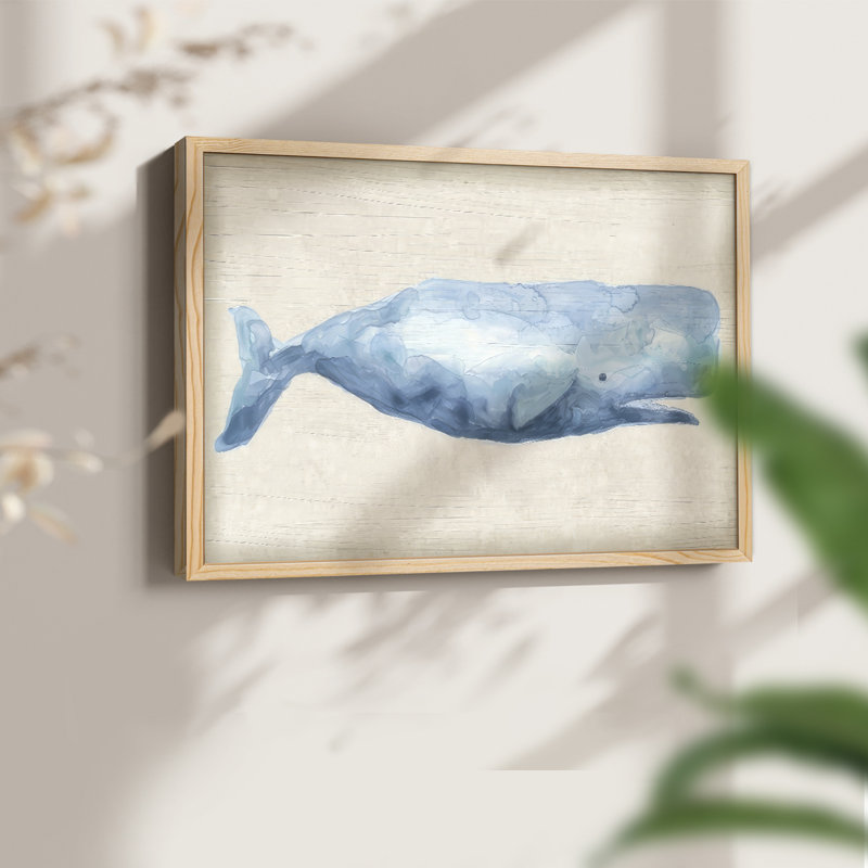 Rustic Whale I -Framed Print - Restickable, Natural, 16" H x 20" W