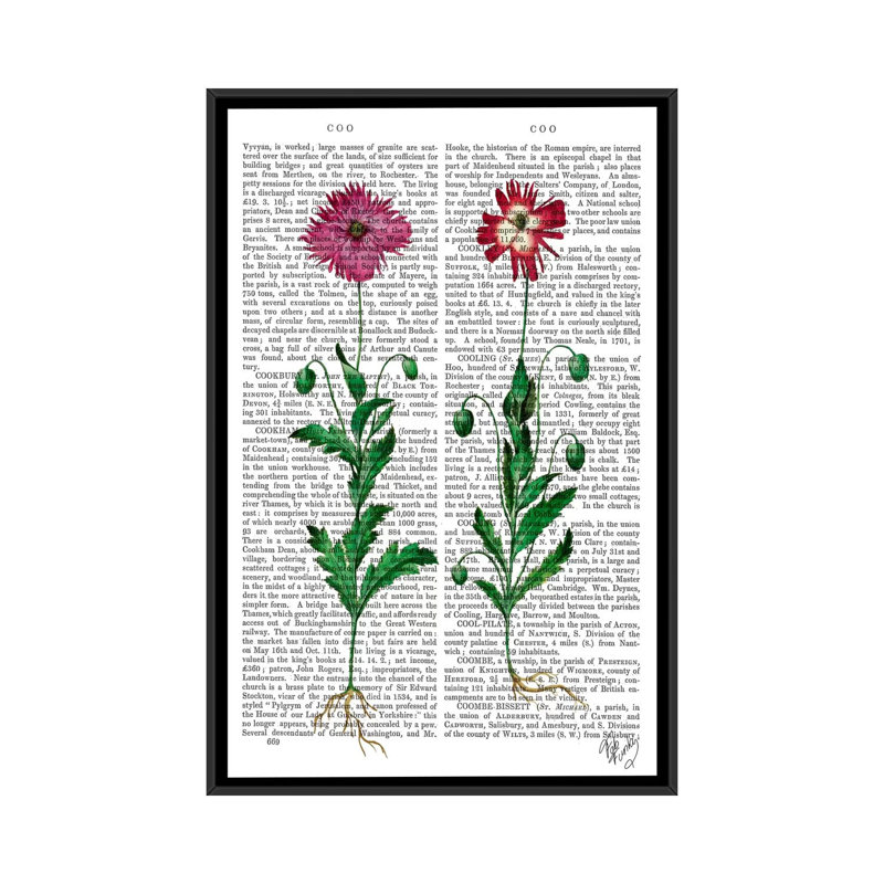 «Italian Carnation III», impression sur toile, H 26 po x l 18 po x P 1,5 po, Toile encadrée noire, Pas de tapis