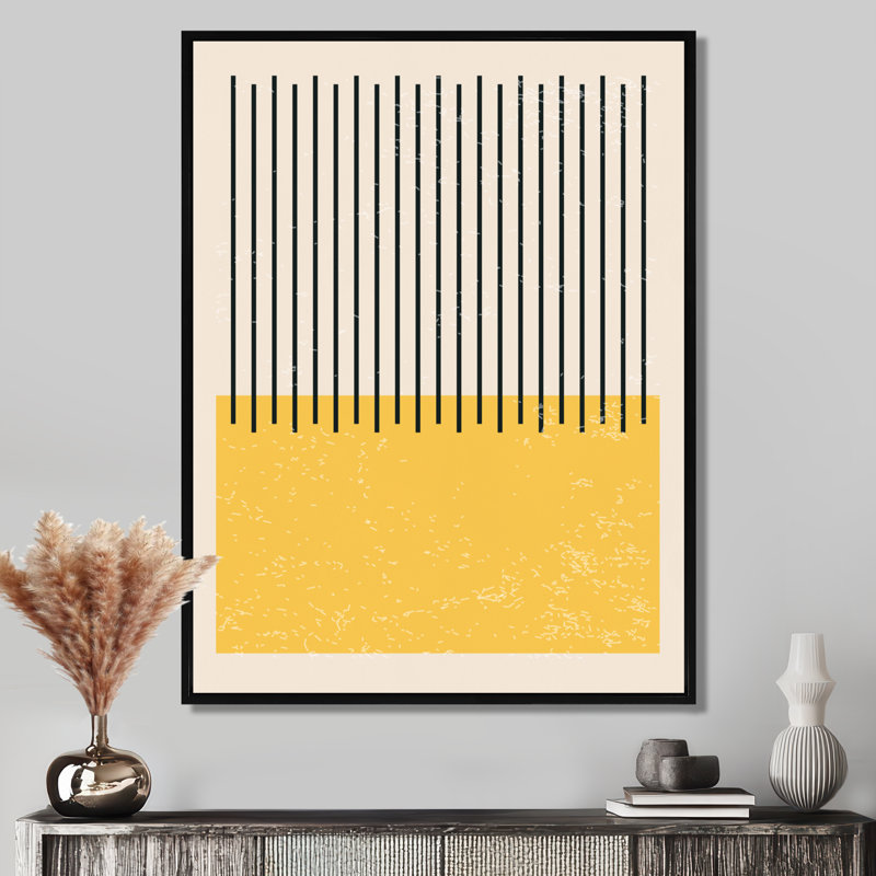 «Minimal Geometric Compostions», impression sur toile, H 44 po x l 34 po, Reproduction avec cadre flottant, Noir