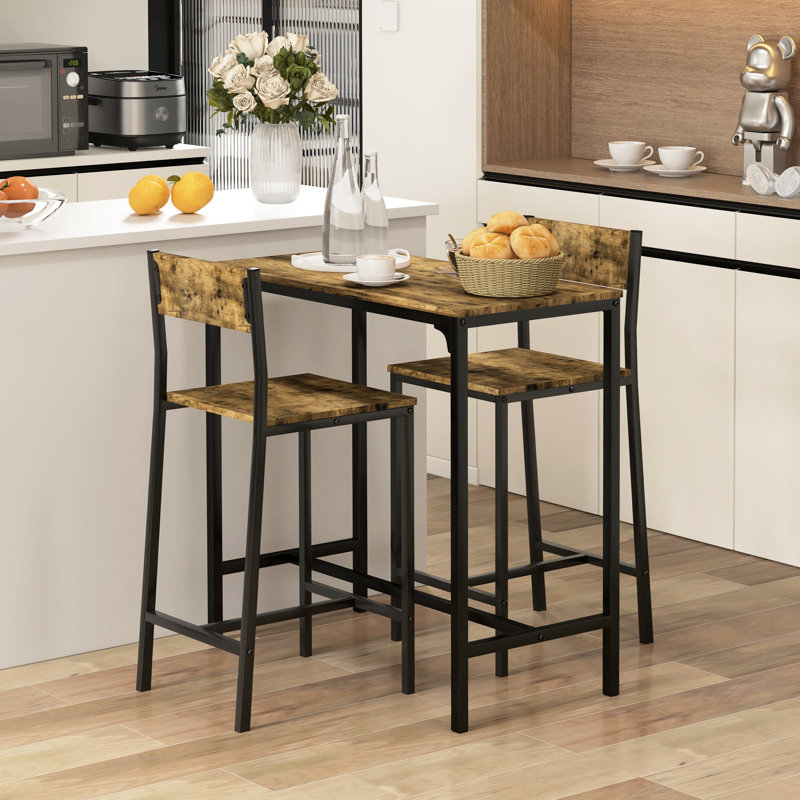 Table de bar et chaise 3 pièces Industrial