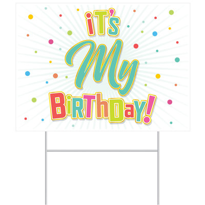 Le plastique, c'est mon anniversaire! Enseigne de cour