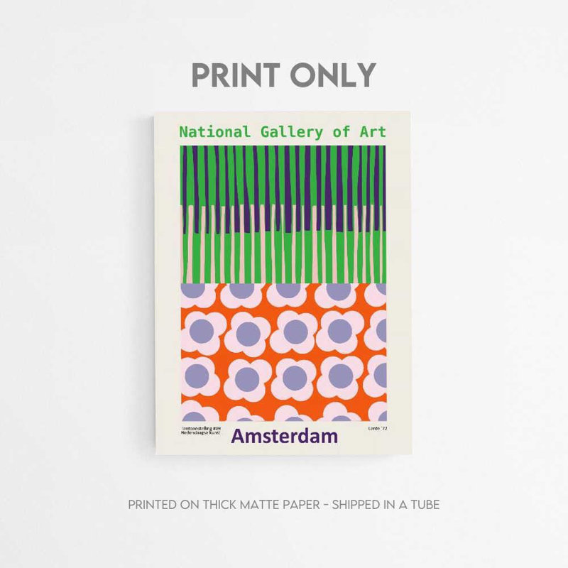 National Gallery of Art Amsterdam, reproduction d'art graphique moderne, H 40 po x l 30 po, Impression sans cadre