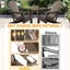 Ensemble de 2 chaises en PEHD Adirondack avec design pliable et porte-gobelet-121962799