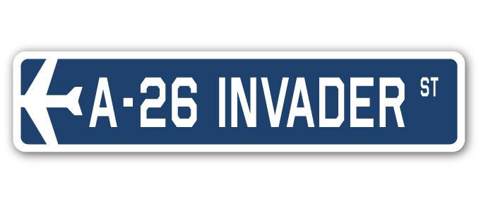 Plaque de rue Ardelia A-26 Invader Air Force, H 7 po x l 30 po x P 1 po
