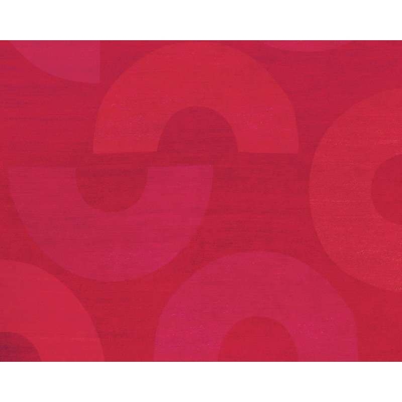 C Me Crimson Geometric Area Rug in Red, Rectangle 9' x 12'