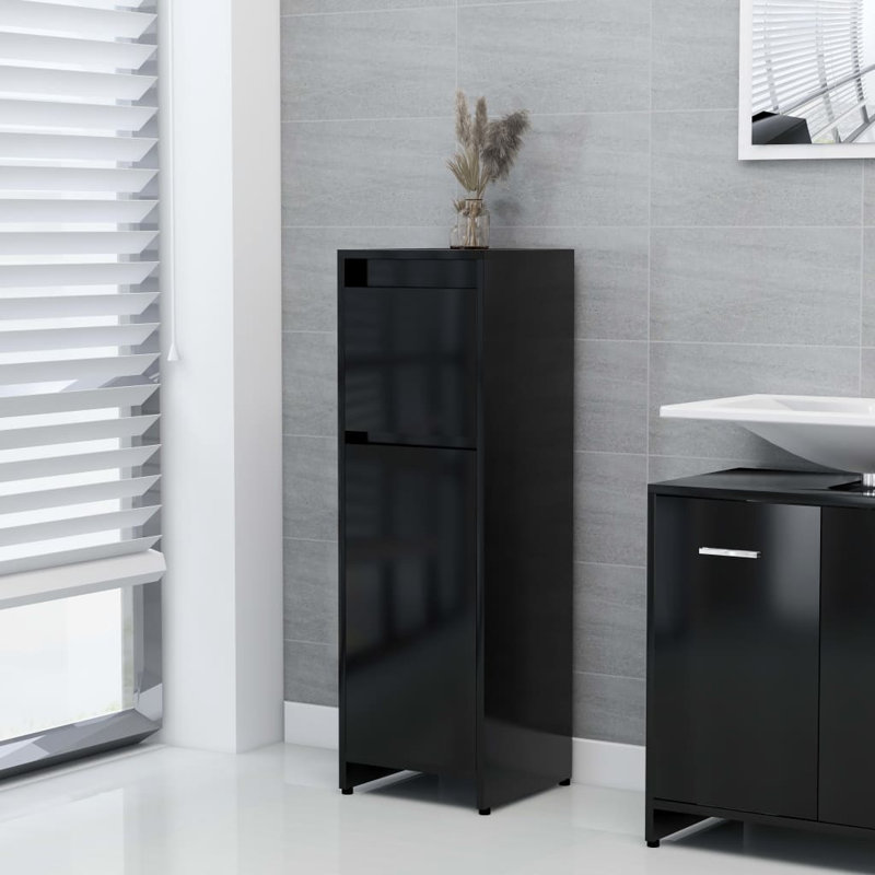 Dorla Linen Cabinet, Black