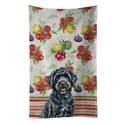 Serviette de cuisine noire portugaise