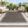 Helki Modern Border Stripe Black/Cream Indoor/Outdoor Rug