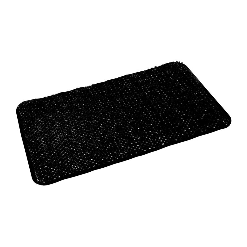 PVC Non-Slip Bath Mat, Black