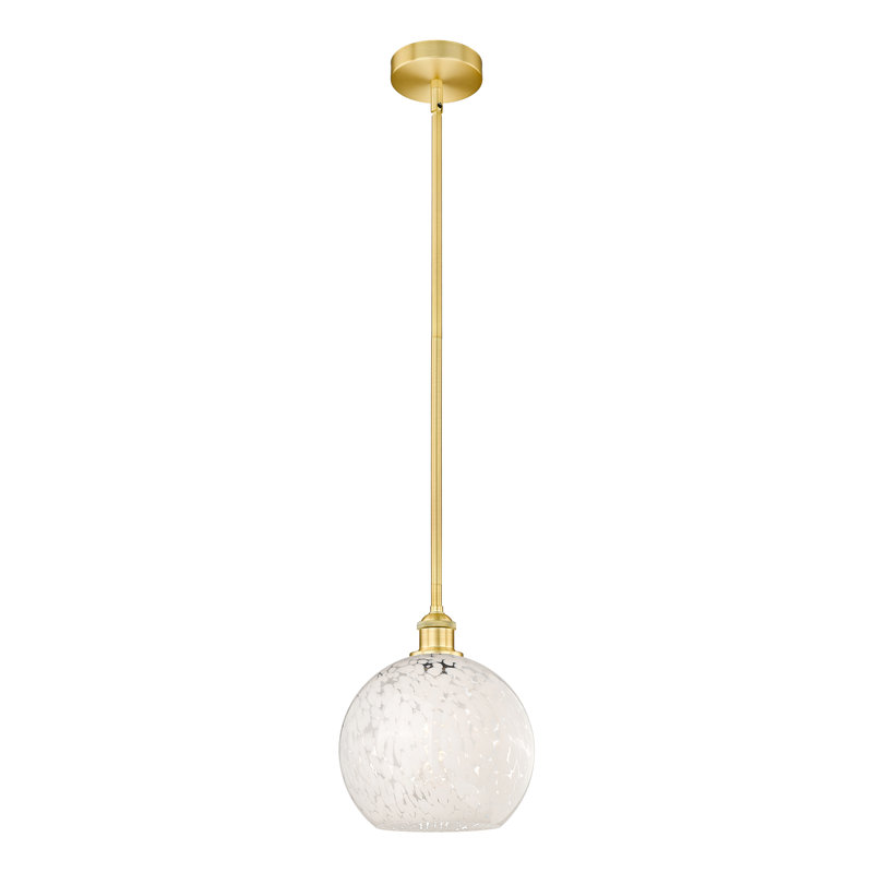 Luminaire suspendu 1 lumière Ivana, Or satiné, H 11,25 po x l 10 po x P 10 po