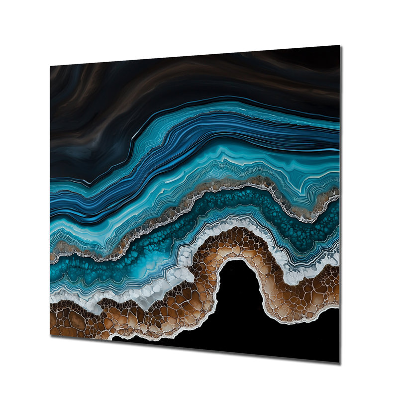 «Boundless Veil Of Agate II», impression d'art mural en métal Farm, H 16 po x l 16 po x P 0,84 po