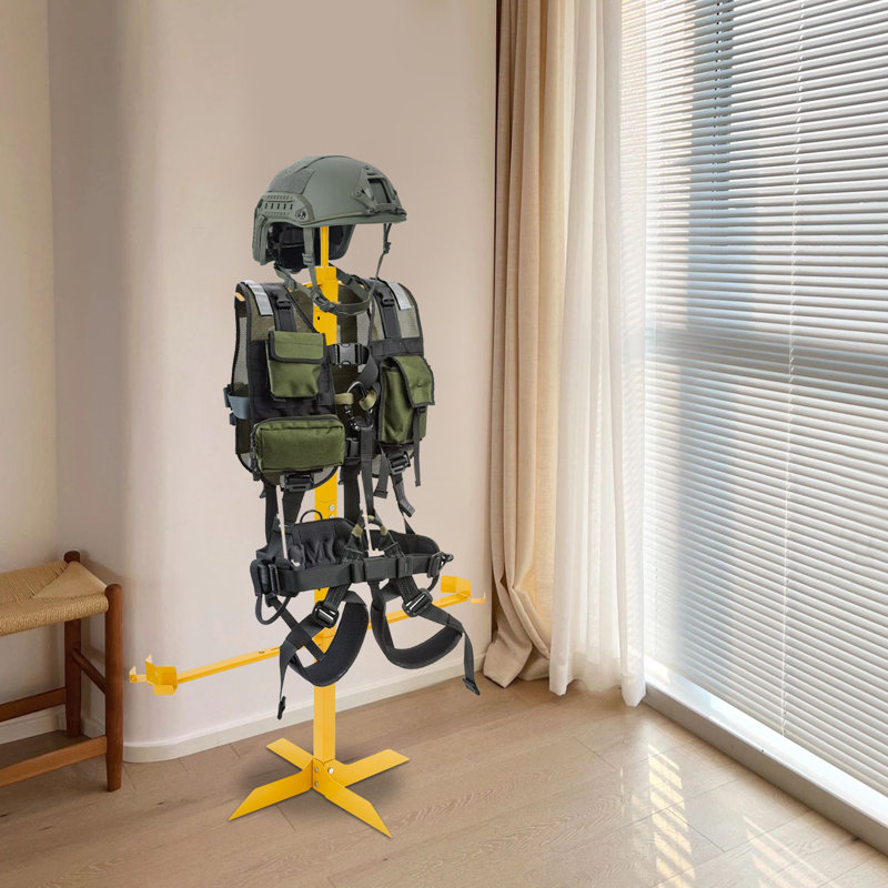 Helmet Vest Belt Display Rack, Gold