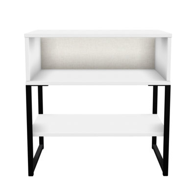 Diego Fully Assembled Diego - Black Sleigh (G) 1 Open 1 Shelf Bedside