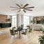 Vaczon 72" Smart Dimmable LED Ceiling Fan with 3CCT LED Lights, 6-Speed Reversible DC Motor, Timer, Remote and App Control-231138370