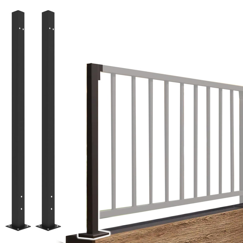 2 Packs V3 (only) Contemporary Vertical Guard Rail End Post (not Compatible With Any Other System)