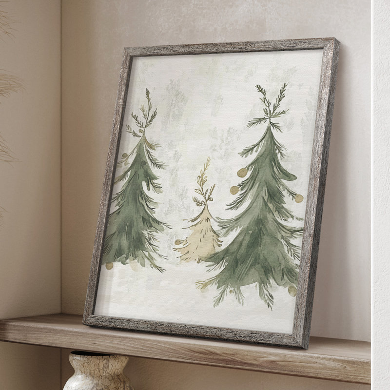 «Christmas Holiday Art» CECXCI, reproduction d'art encadrée - bois massif, H 15 po x l 12 po