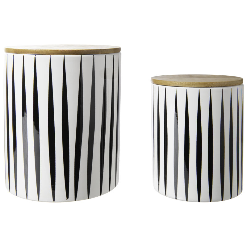 Ceramic / Porcelain Canister - Set of 2