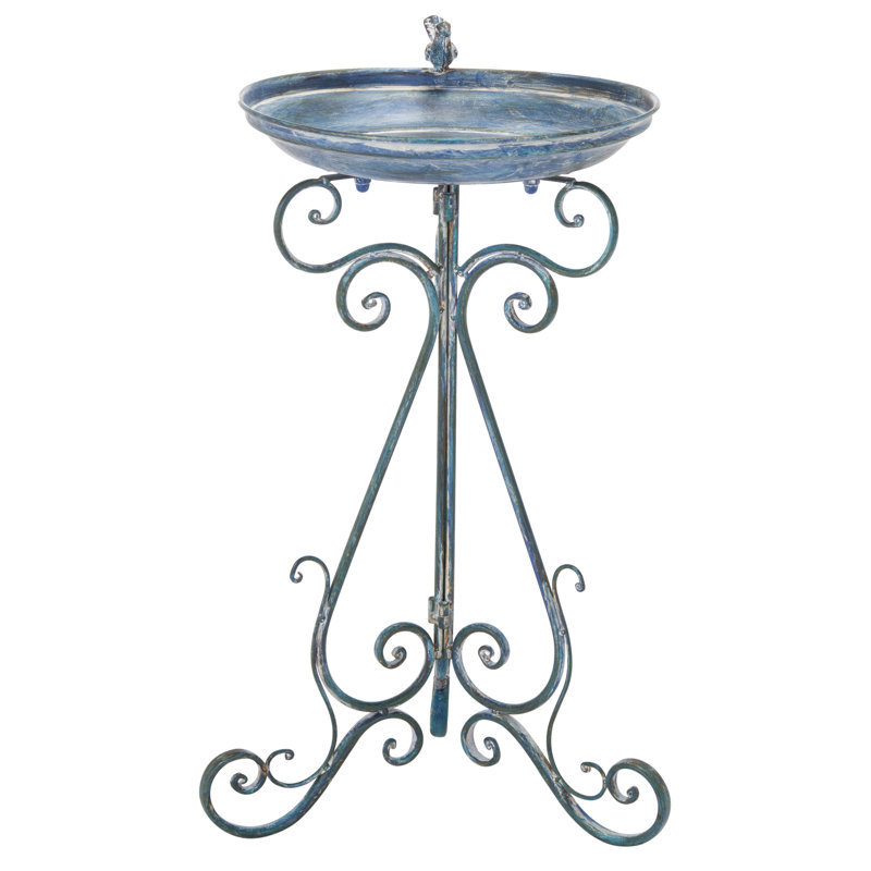 Ashlan Bird Bath, Mossy Blue