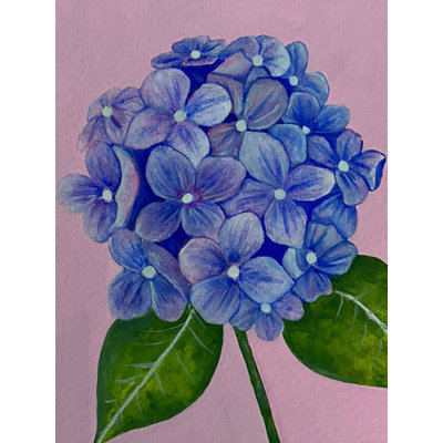 Fleur d'hortensia | Aquarelle et gouache sur papier | Par Rashi Agrawal