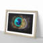 Delicate Peacock Feather Paint Splash - Framed Print-56915808-56915809