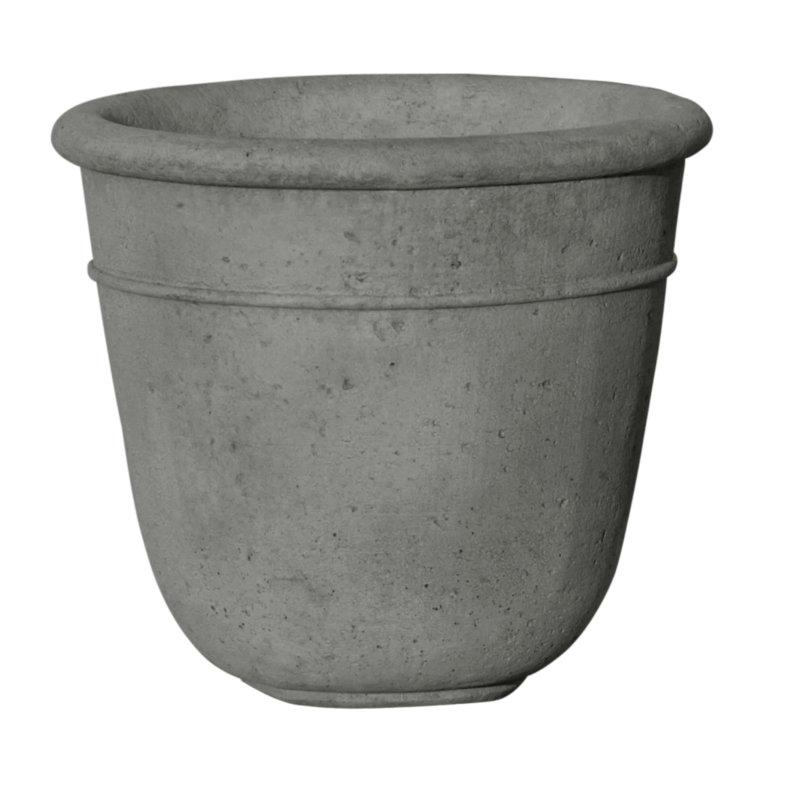 Carema Pot Planter, Alpine Stone, 13.75" H x 16" W x 16" D